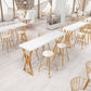 Juego de mesa de Bar rectangular Glam, juego de Pub de madera maciza de 1/3 piezas para comedor