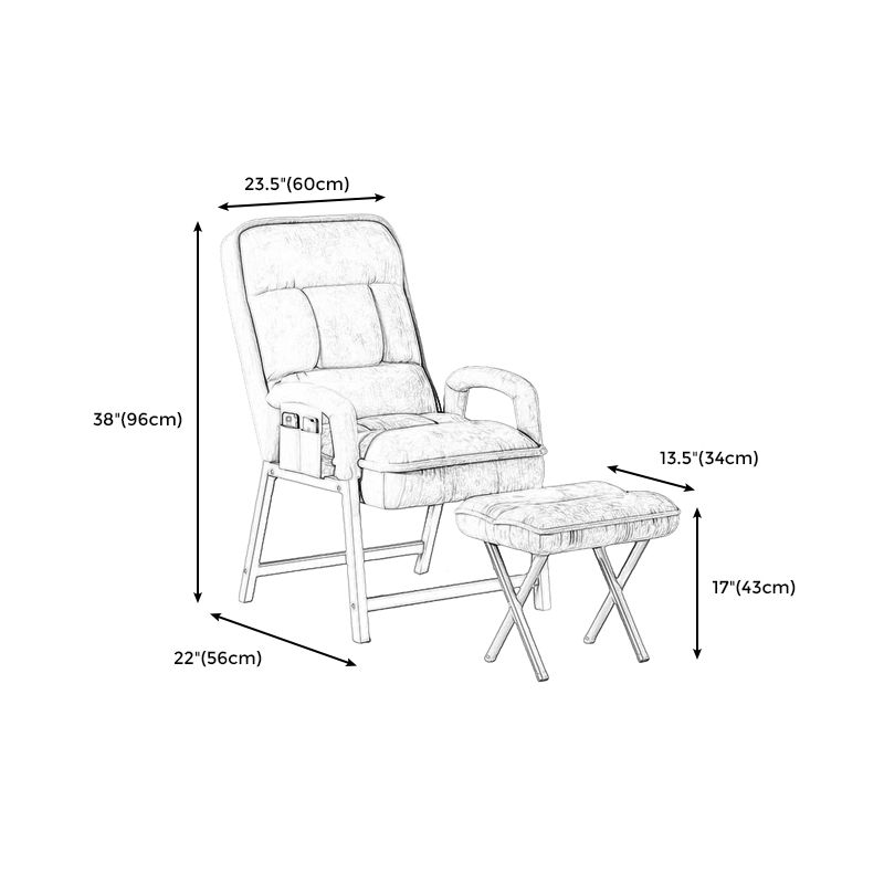 22.05"L x 37.8"W x 37.8"H Modern Sewn Pillow Back Track Arms Parsons Chair