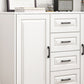 Commode en bois manufacturé avec coffre de rangement contemporain de 13,65 pouces de largeur