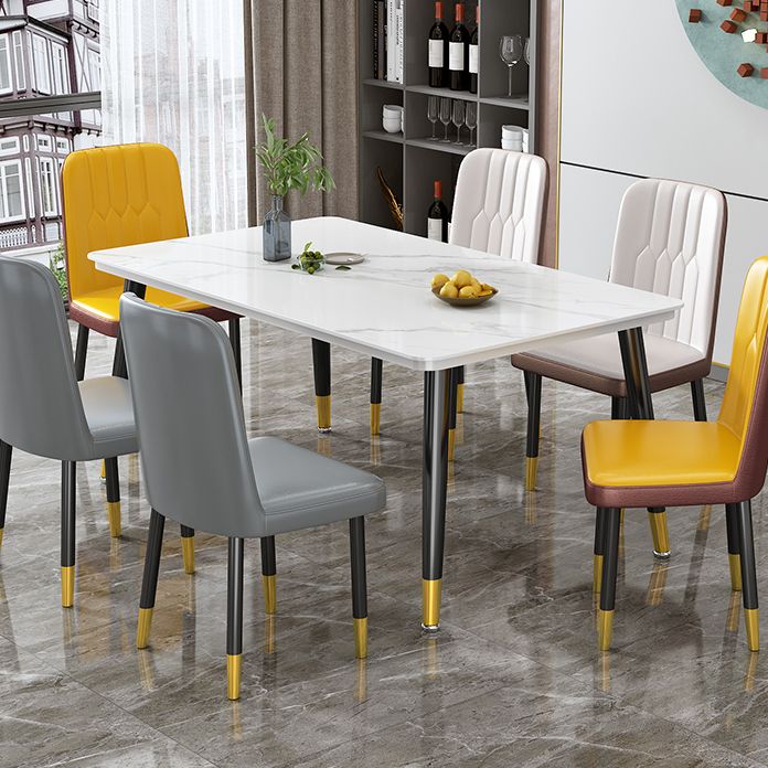 Contemporary Standard Sintered Stone Top Dining Table Rectangle Dining Table for Kitchen Clearhalo ' dining_table' 'Dining Tables & Seating' 'Dining Tables' 'furn' 'furn_dining_table' 'Furniture' 'furniture_dining_table' 'Kitchen & Dining Furniture' 'kitchen&dining_furn' 'kitchen' 'kitchen_dining_table' 1200x1200_1c5c79ae-9149-46ee-a54b-e26dfefd7477