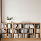 Contemporary Engineered Wood Bookshelf Standard Closed Back with Shelves