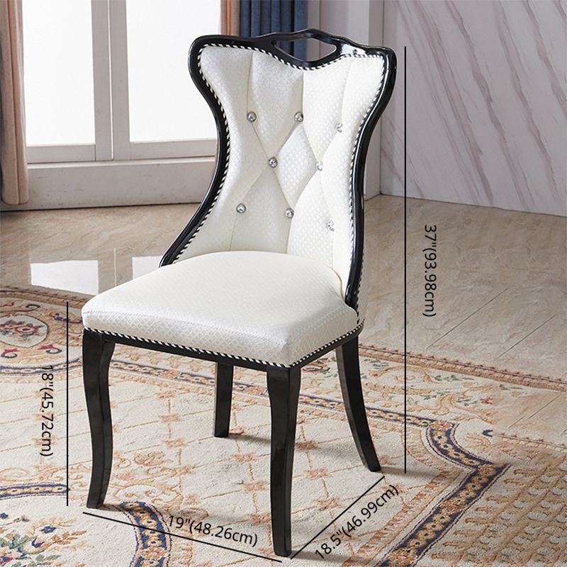 Victorian Style Marble Dining Set with White Table and 4 Black Legs Base for Home Use Clearhalo 'Dining Room Sets' 'Dining Tables & Seating' 'dining_room_set' 'furn' 'furn_dining_room_set' 'Furniture' 'furniture_dining_room_set' 'Kitchen & Dining Furniture' 'kitchen&dining_furn' 'kitchen' 1200x1200_1c5cc08e-3d9f-4a18-ba07-a18891206eb3