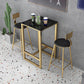 Contemporary Stone Trestle Counter Table Bistro Bar Height Cocktail Table in Gold Clearhalo 'Bar Furniture' 'Bar Tables' 'bar_tables' 'furn' 'furn_bar_tables' 'Furniture' 'furniture_bar_tables' 'Kitchen & Dining Furniture' 1200x1200_1c5deb6b-e4ab-45cb-a787-b9da89d6f612
