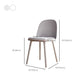 Modern Simple Side Chair Upholstered Dining Chair with Plastic Base for Kitchen