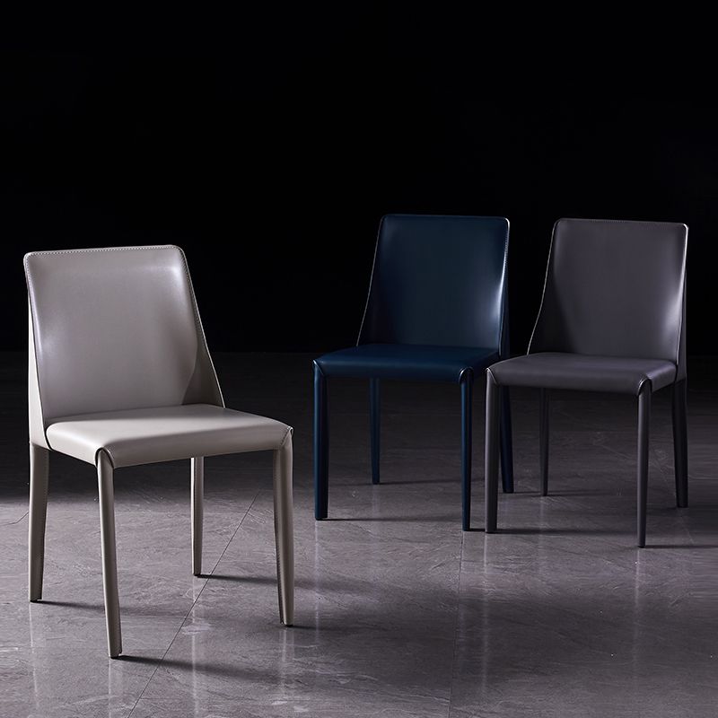 Modern Saddle Chair with Metal Base 32"H Leather Dining Chair for Restaurant Clearhalo ' kitchen&dining_furn' 'Dining Chairs' 'Dining Tables & Seating' 'dining_chair' 'furn' 'furn_dining_chair' 'Furniture' 'furniture_dining_chair' 'Kitchen & Dining Furniture' 'kitchen' 1200x1200_1c614bd8-989f-4ea0-8237-4aff1342cc2e