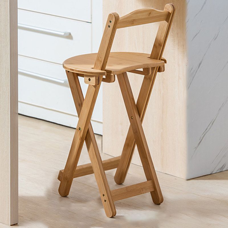 Modern Home Footrest Folding Stool Matte Finish Bamboo Barstool Clearhalo 'Bar Furniture' 'Bar Stools' 'bar_stools' 'furn' 'furn_bar_stools' 'Furniture' 'Kitchen & Dining Furniture' 1200x1200_1c622cbb-cca3-4b44-ac03-7d4eb8957937