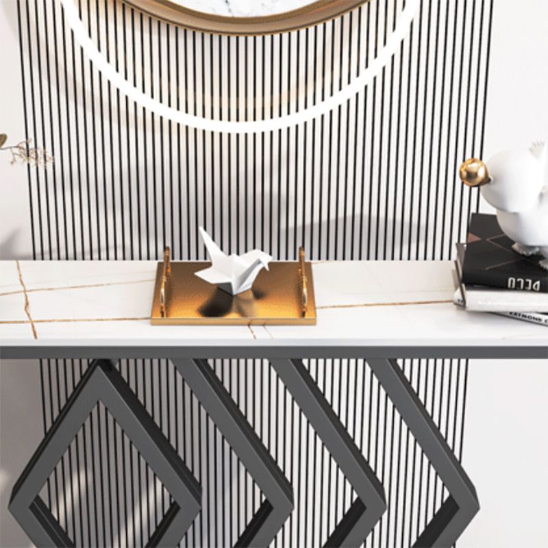 Tavolo console in pietra glam rettangolo di divani console per sala