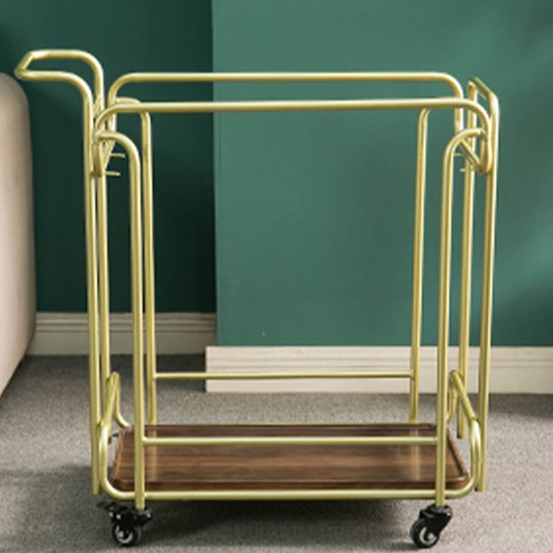 Modern 31.1"H Rolling Prep Table Rectangular Metal Prep Table for Home Use