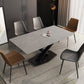 Rectangle Traditional Luxury Dining Table Sintered Stone Table with Black Metal Pedestal Base Clearhalo ' dining_table' 'Dining Tables & Seating' 'Dining Tables' 'furn' 'furn_dining_table' 'Furniture' 'furniture_dining_table' 'Kitchen & Dining Furniture' 'kitchen&dining_furn' 'kitchen' 'kitchen_dining_table' 1200x1200_1c63ad7a-a8bb-4221-bafe-afaa503c0bf7