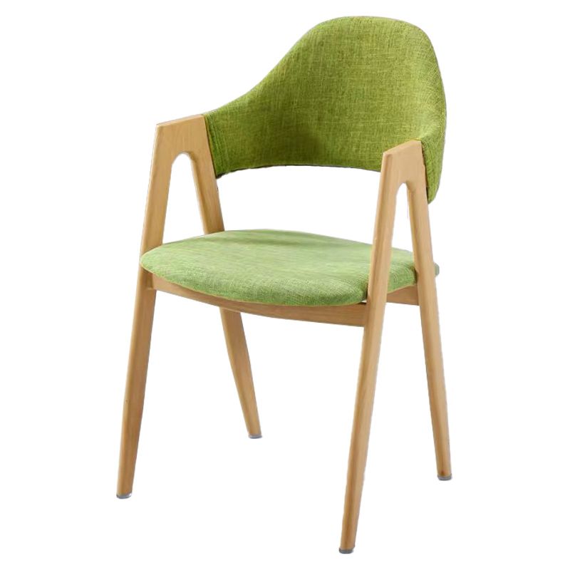Glam Style Wooden Dining Arm Chair Matte Finish Solid Back Dining Chair for Home Clearhalo ' kitchen&dining_furn' 'Dining Chairs' 'Dining Tables & Seating' 'dining_chair' 'furn' 'furn_dining_chair' 'Furniture' 'furniture_dining_chair' 'Kitchen & Dining Furniture' 'kitchen' 1200x1200_1c63c39c-1ecd-49fc-a614-03900939427f