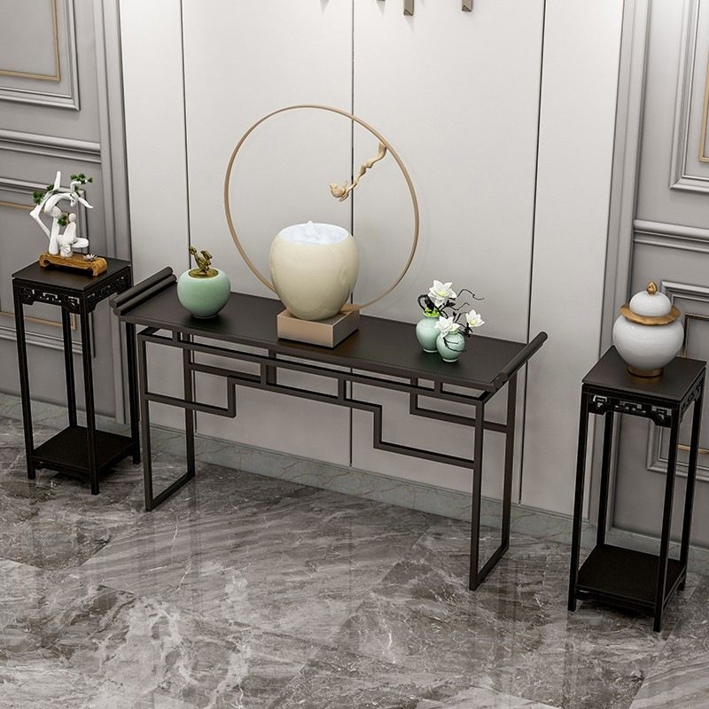 Mesa de mármol de 31.5 "de altura Mesa de acento de 1 estante para la consola para Hall