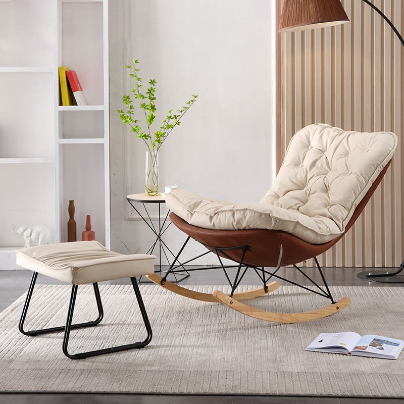 Noordse lichte luxe chaise schommelen stoel hotel vrijetijds gestoffeerde luie sofa stoel