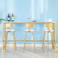 1/4/7 pièces Glam Glam Iron Bar Table Set Rectangle Bistro Set avec un faux marbre blanc