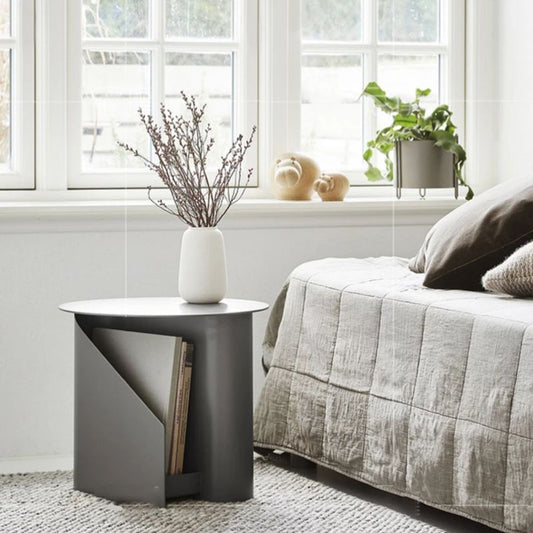 Steel Round Top Coffee Table Abstract Base Cocktail Table with Storage Clearhalo 'Coffee & Accent Tables' 'Coffee Tables' 'coffee_tables' 'furn' 'furn_coffee_tables' 'Furniture' 'Living Room Furniture' 1200x1200_1c66116d-2217-4579-b22f-f2ee24ae3e5c