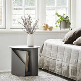 Steel Round Top Coffee Table Abstract Base Cocktail Table with Storage Clearhalo 'Coffee & Accent Tables' 'Coffee Tables' 'coffee_tables' 'furn' 'furn_coffee_tables' 'Furniture' 'Living Room Furniture' 1200x1200_1c66116d-2217-4579-b22f-f2ee24ae3e5c