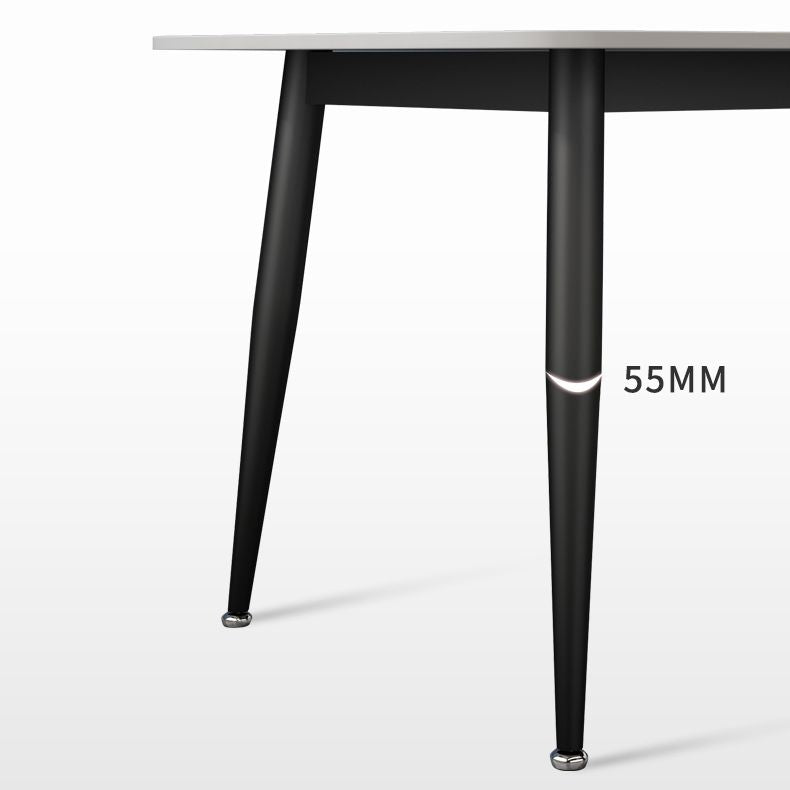 Rectangle Sintered Stone Two-Color Dining Table Simplicity 4 Legs Table for Dining Room Clearhalo ' dining_table' 'Dining Tables & Seating' 'Dining Tables' 'furn' 'furn_dining_table' 'Furniture' 'furniture_dining_table' 'Kitchen & Dining Furniture' 'kitchen&dining_furn' 'kitchen' 'kitchen_dining_table' 1200x1200_1c6799be-0ede-41de-91ec-011ee4a7ef86