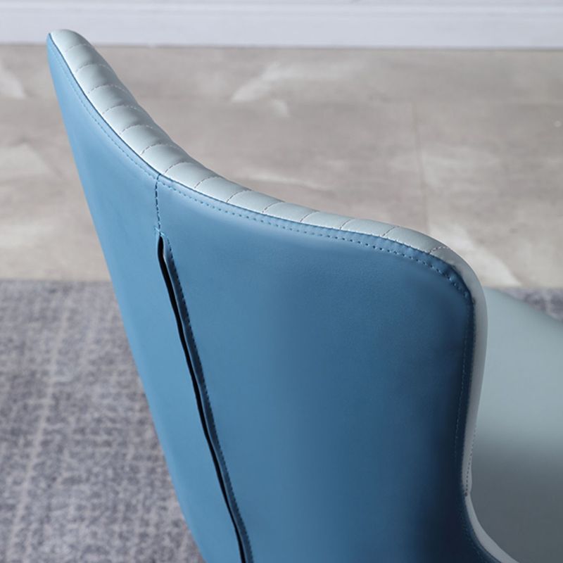 Contemporary Kitchen Chairs Dining Arm Side Chairs with Metal Legs