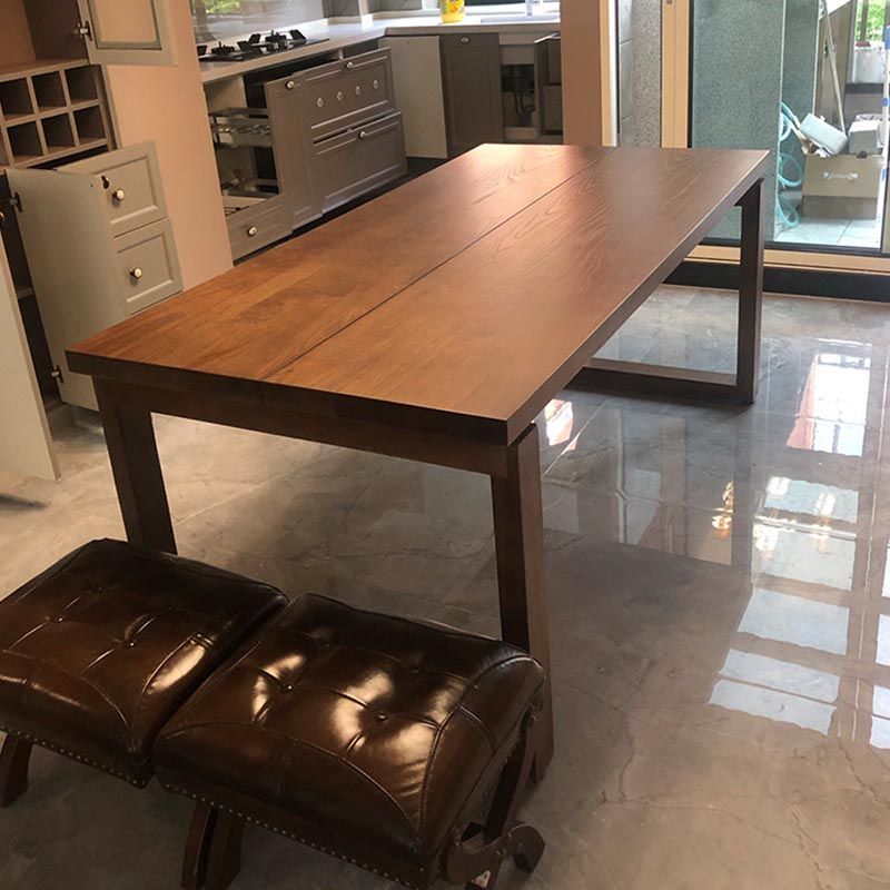 Tavolo da pranzo in legno massiccio di pino rettangolo moderno tavolo da pranzo moderno con base a slitta