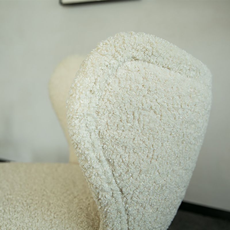 Nordic Armless Pine Basic Four Leg Fixed Back Slipper Accent Chair