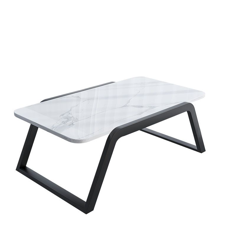 Glam Sled Coffee Table Slate Rectangular Coffee Table Set for Home