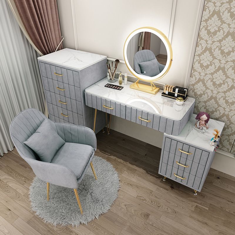 Slate Vanity Desk Removable Vanity Makeup Vanity Set for Bedroom Clearhalo 'Bedroom Furniture' 'furn' 'furn_makeup_vanities' 'Furniture' 'Makeup Vanities' 'makeup_vanities' 1200x1200_1c6b8c86-c059-4bae-b439-9019bbeaf8b2