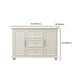 Contemporary White Buffet Sideboard Solid Wood Sideboard Cabinet with Drawers and Doors Clearhalo 'buffet_sideboard' 'Buffets & Sideboards' 'furn' 'furn_buffet_sideboard' 'Furniture' 'Kitchen & Dining Furniture' 1200x1200_1c6c5935-e5b3-48ec-a8eb-c0649b470c9b