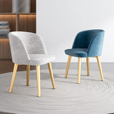 Glam Style Dining Chair Upholstered Dining Side Chair with Metal Legs