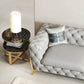 Tufted Contemporary Sofa in Gray 30.31 "High Tuxedo Arm Sofa