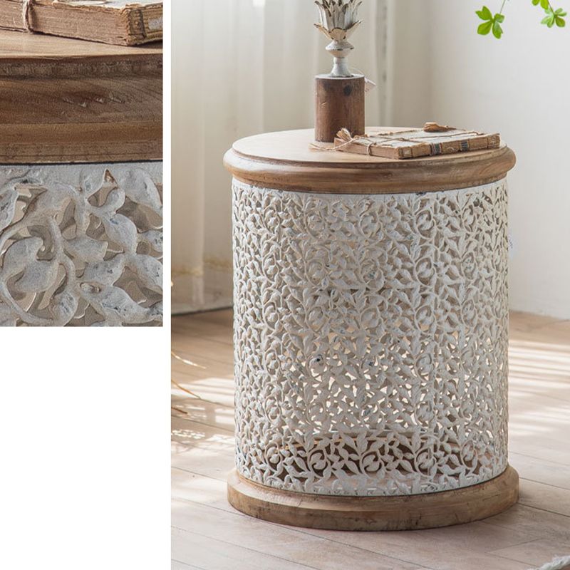 Tavolo da tavolo da tavolo in metallo in metallo in legno in legno massiccio tavolo da tamburo per soggiorno per soggiorno