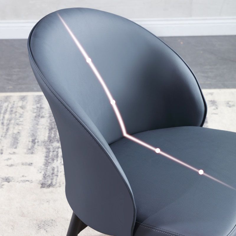 Contemporary Style Dining Chairs Kitchen Armless Chairs with Metal Legs Clearhalo 'Dining Chairs' 'Dining Tables & Seating' 'dining_chair' 'Furniture' 'furniture_dining_chair' 'Kitchen & Dining Furniture' 1200x1200_1c71cf94-a8c7-4d2e-9c1f-a6908c167bee