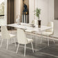 1/2/5/7 Pieces White Dining Set Sintered Stone Rectangle Dining Set with Leather Chairs Clearhalo 'Dining Room Sets' 'Dining Tables & Seating' 'dining_room_set' 'furn' 'furn_dining_room_set' 'Furniture' 'furniture_dining_room_set' 'Kitchen & Dining Furniture' 1200x1200_1c72009f-118b-49d1-8b93-35eb7517a273
