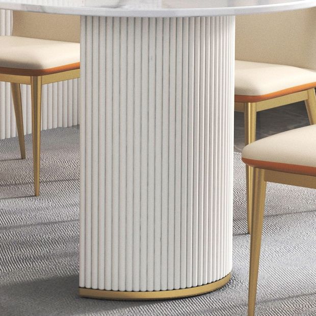 Stone Top Dining Table Modern Dining Table with Double Pedestal Base in White Clearhalo ' dining_table' 'Dining Tables & Seating' 'Dining Tables' 'furn' 'furn_dining_table' 'Furniture' 'furniture_dining_table' 'Kitchen & Dining Furniture' 'kitchen&dining_furn' 'kitchen' 'kitchen_dining_table' 1200x1200_1c74ccb9-1835-4899-9256-b44b465b3778