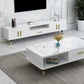 Open Storage 18" H TV Stand , Faux Wood TV Stand Console in Grey / White Clearhalo 'furn' 'furn_tv_stands_entertainment_centers' 'Furniture' 'Living Room Furniture' 'TV Stands & Entertainment Centers' 'TV Stands & Media Storage Furniture' 'tv_stands_entertainment_centers' 1200x1200_1c763bf3-46d5-40df-8cc4-b0fbbfcfb55f