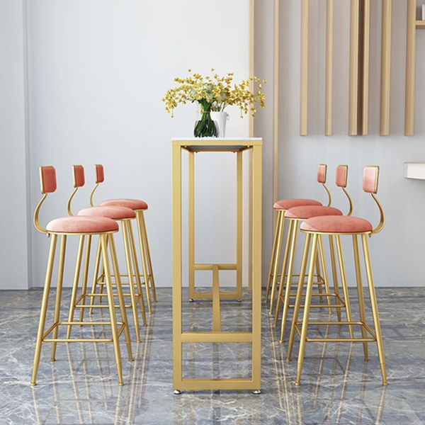 Faux Marble Pub Table Set Modern 1/7 Pieces Bar Stool and Table Set Clearhalo 'Bar Furniture' 'furn' 'furn_home_bar_bar_sets' 'Furniture' 'Home Bars & Bar Sets' 'home_bar_bar_sets' 'Kitchen & Dining Furniture' 1200x1200_1c76aea3-4484-4b2f-bcd7-daed144ea216