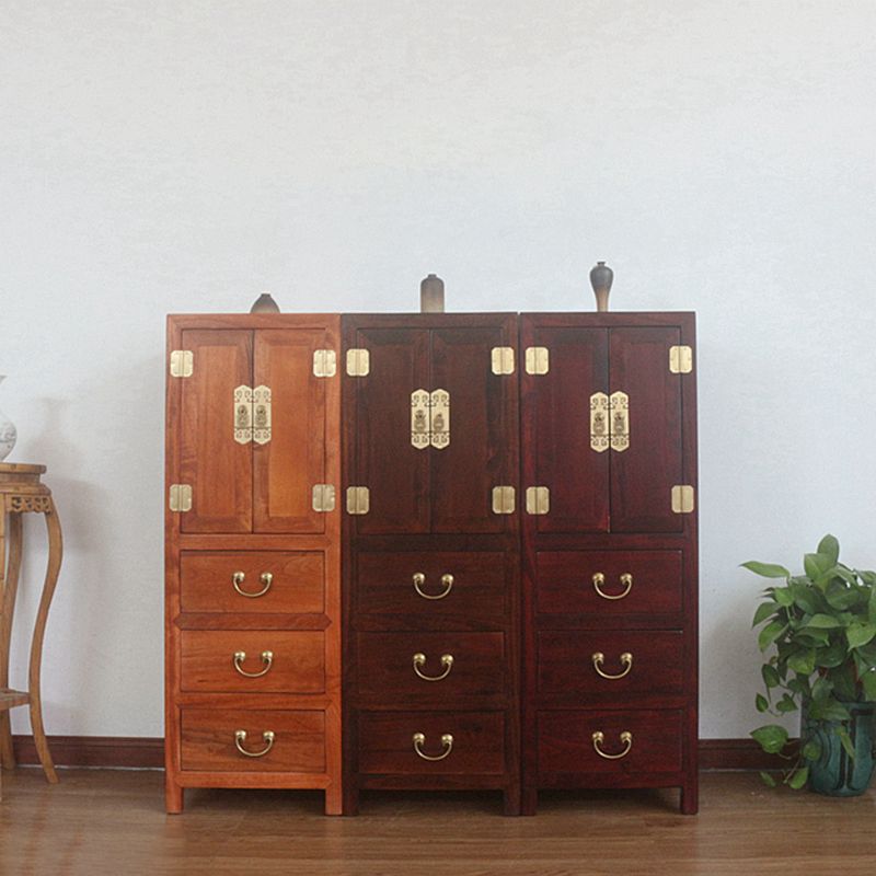 Cassetta portaoggetti tradizionale in legno massello per camera da letto con cassetti