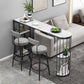 Free Form Pub Table Bar Height Glam Stone Bar Table for Small Places