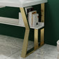Glam Dormitory Writing Desk Rectangular Writing Desk with Metal Legs Clearhalo 'furn' 'furn_office_desk' 'Furniture' 'Office Desks' 'Office Furniture' 'office_desk' 1200x1200_1c796a06-498b-4e57-8b71-3e5fe654440f
