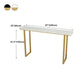 Glam Marble Bistro Table with Rectangle Table Top Sled Table - 41.3" H Clearhalo 'Bar Furniture' 'Bar Tables' 'bar_tables' 'furn' 'furn_bar_tables' 'Furniture' 'furniture_bar_tables' 'Kitchen & Dining Furniture' 1200x1200_1c7a7280-4dab-4eac-b827-fd558b5a01c9