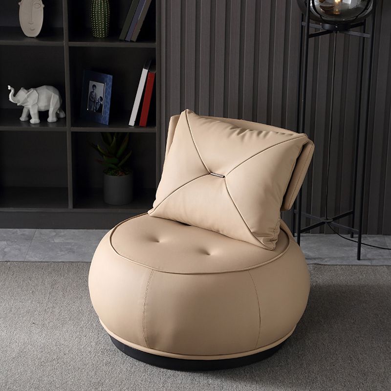 Modern Pillow Back Armless Leather Living Room Parsons Chair Clearhalo 'Accent Chairs' 'accent_chairs' 'Chairs & Seating' 'furn' 'furn_accent_chairs' 'Furniture' 'Living Room Furniture' 1200x1200_1c7ac985-9d16-4cdc-bb1f-f1ac9f7109df
