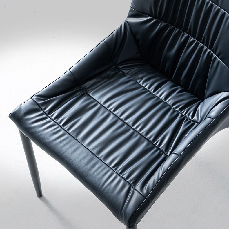 Contemporary Home Side Chair Solid Back Metal Upholstered Dining Room Chair (Set of 2) Clearhalo ' kitchen&dining_furn' 'Dining Chairs' 'Dining Tables & Seating' 'dining_chair' 'furn' 'furn_dining_chair' 'Furniture' 'furniture_dining_chair' 'Kitchen & Dining Furniture' 'kitchen' 1200x1200_1c7b680a-021c-4f85-b237-78fb15669119