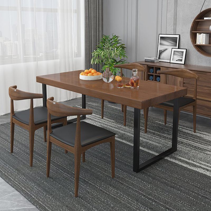 Solid Wood Dining Table Industrial Style Dining Site Table with Sled Base Clearhalo ' dining_table' 'Dining Tables & Seating' 'Dining Tables' 'furn' 'furn_dining_table' 'Furniture' 'furniture_dining_table' 'Kitchen & Dining Furniture' 'kitchen&dining_furn' 'kitchen' 'kitchen_dining_table' 1200x1200_1c7d12c9-7975-4f9c-810a-d4fc86ae978b