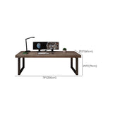 Modern Solid Wood Office Desk Rectangular Shape Task Desk with 2-Legs in Brown Clearhalo 'furn' 'furn_office_desk' 'Furniture' 'Office Desks' 'Office Furniture' 'office_desk' 1200x1200_1c7d3cc7-bc04-413d-b815-f3652659ef42