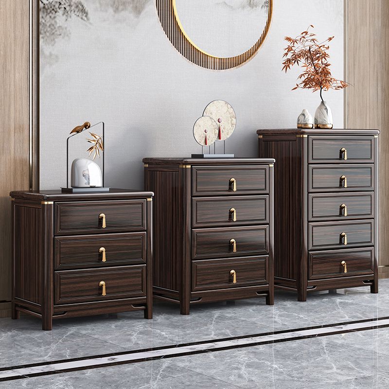 ソリッドウッドストレージキャビネットミッドセンチュリーモダンソフトクローズドロワーサイドキャビネット