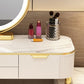 Lighted Mirror & 2/3 Drawers Vanity Table Set Glam Metal Dresser