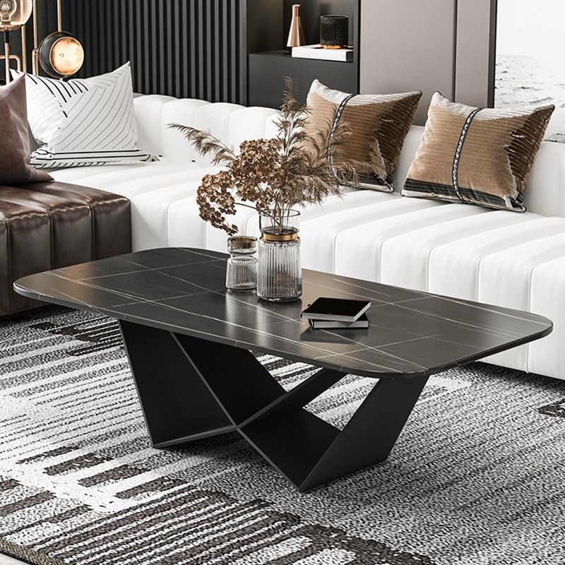 Slate Top Coffee or End Table Abstract Coffee Table, 17.71" High Clearhalo 'Coffee & Accent Tables' 'Coffee Tables' 'coffee_tables' 'furn' 'furn_coffee_tables' 'Furniture' 'Living Room Furniture' 1200x1200_1c7eaa22-3f06-411a-b2b6-34925b525435