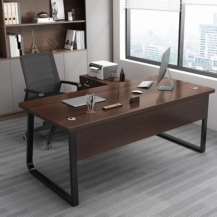 29.53 "H Industrial Office Desk Antique Finish Computer Desk