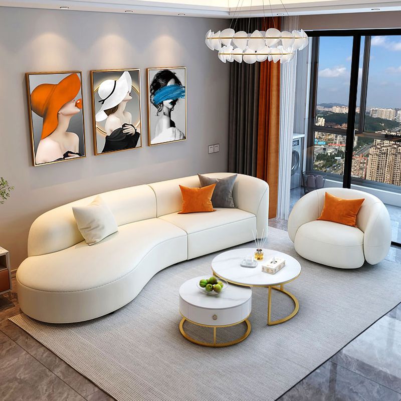 Divano sezionale resistente alle macchie di legno per soggiorno