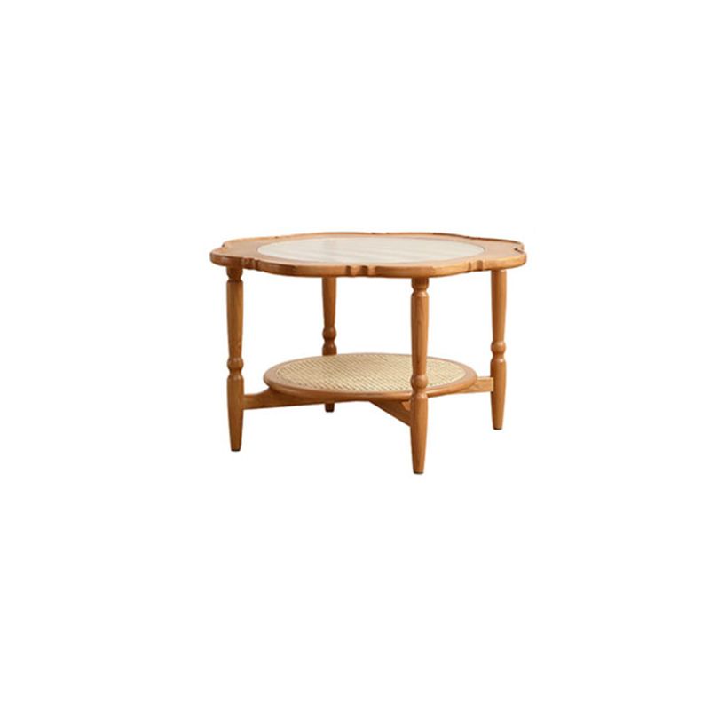 4 Legs Coffee Table No Distressing Solid Wood Coffee Table with Shelf Clearhalo 'Coffee & Accent Tables' 'Coffee Tables' 'coffee_tables' 'furn' 'furn_coffee_tables' 'Furniture' 'Living Room Furniture' 1200x1200_1c7fb144-e46f-49d8-bbd0-f2d16273587e