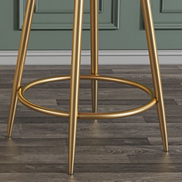 Modern Armless Backrest Counter Stool Iron Dining Room Bar Stool with Leather Cushion Clearhalo 'Bar Furniture' 'Bar Stools' 'bar_stools' 'furn' 'furn_bar_stools' 'Furniture' 'furniture_bar_stools' 'Kitchen & Dining Furniture' 1200x1200_1c81a99b-baca-4f5c-a432-f50d2ed7049b