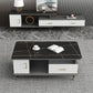 Modern Style Black Gold/white/platinum/gray Slate Top Metal Base Coffee Table